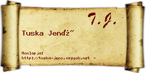 Tuska Jenő névjegykártya